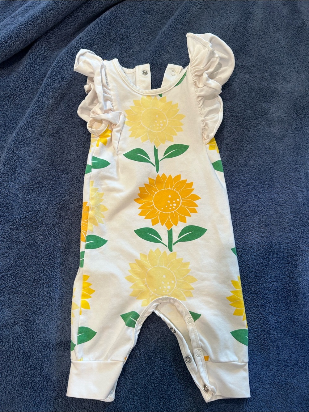 Monica & Andy sunflower summer baby sleeveless romper 0-3 month size